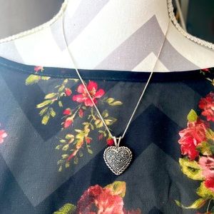 925 Marcasite Heart Necklace